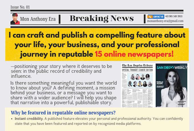 publish your business in reputable newspaper online